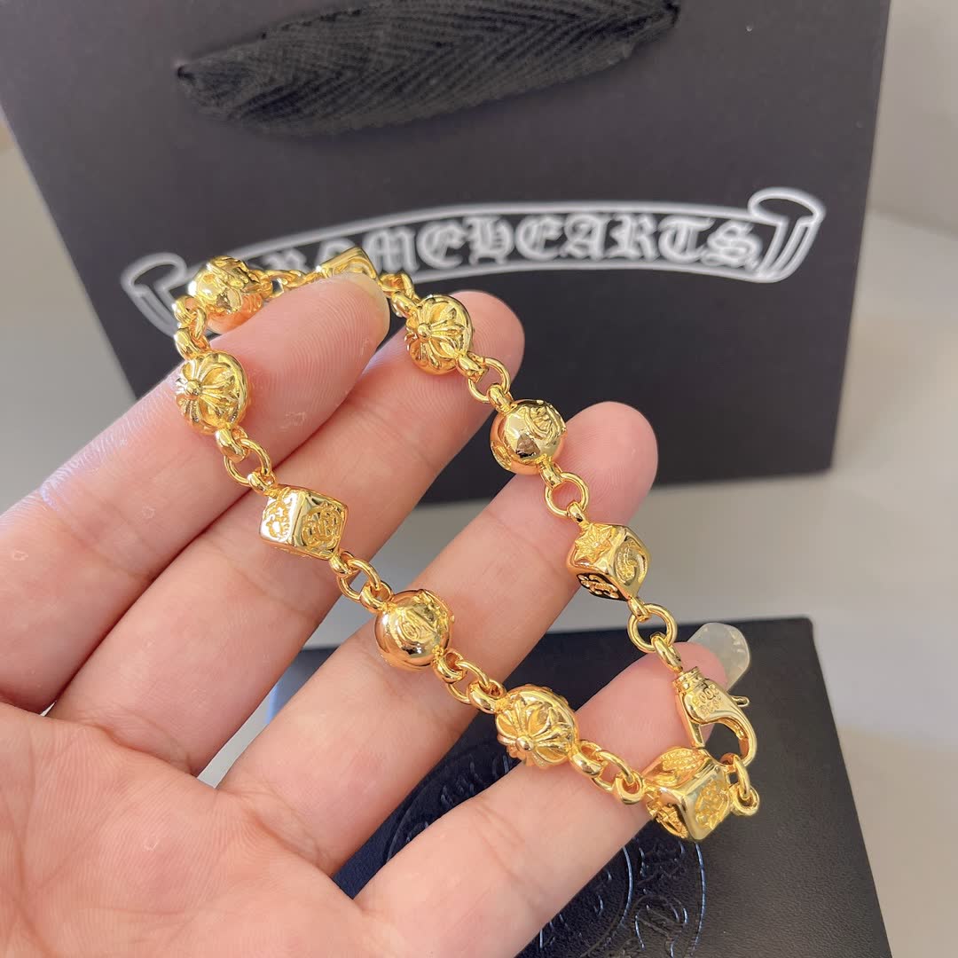 Chrome Hearts Gold Tone Bracelet